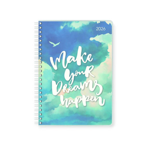 Picture of A5 DIARY 2026 WEEK TO VIEW MAKE YOUR DREAMS HAPPEN